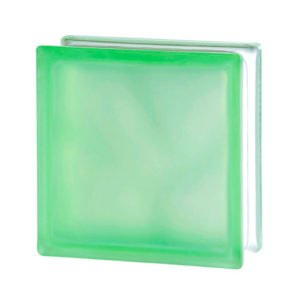 pustak szklany luksfer zielony wave green sahara satynowany glassblock glassbrick satine